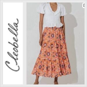 LN CLEOBELLA masina ankle skirt in orange